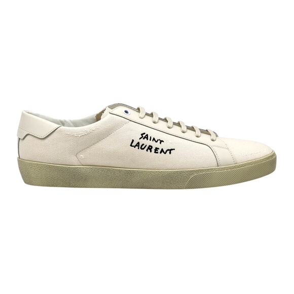 Saint Laurent Andy Court Classic SL/06 Sneakers White EU 45.5 US 12.5 New $785 - Picture 3 of 7